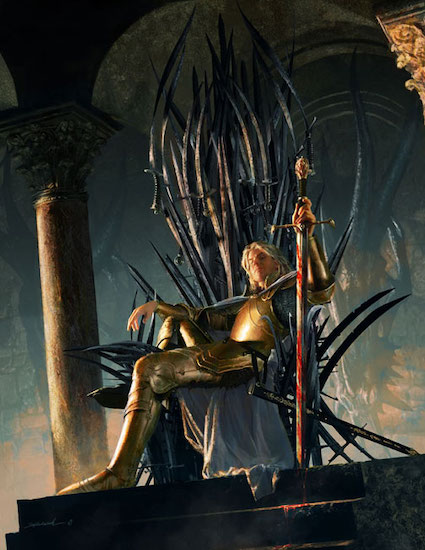 Jaime Lannister on the Iron Throne